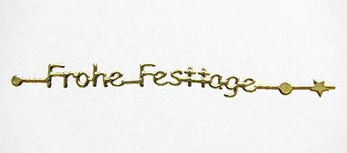 Sticker Frohe Festtage Girland gold